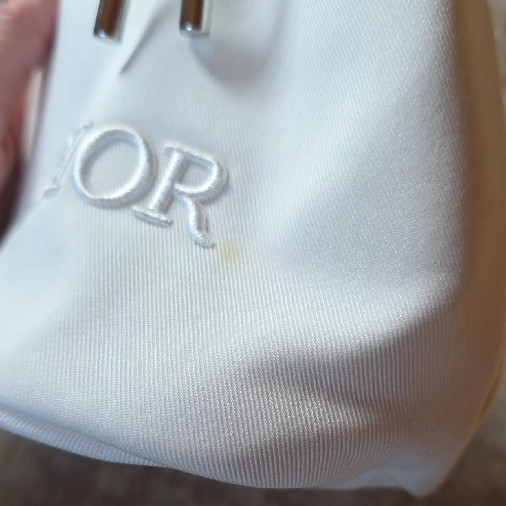 Christian Dior Drawstring Bucket Cosmetic Bag – White